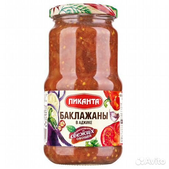 Консерва Баклажаны Пиканта в аджике 520г