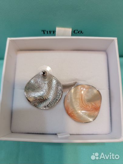 Серьги перламутр Италия