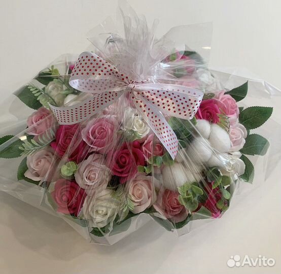 Букет из мыльных роз, мыльные розы в коробках