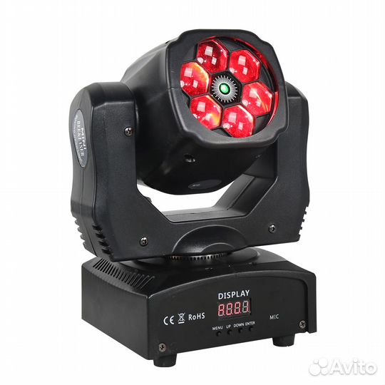 Вращающаяся голова Led Beam Laser 6*15w (rgbw, бим