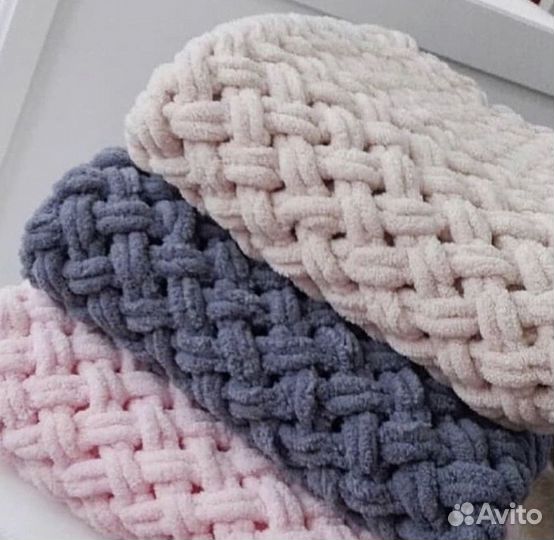 Плед детский вязаный