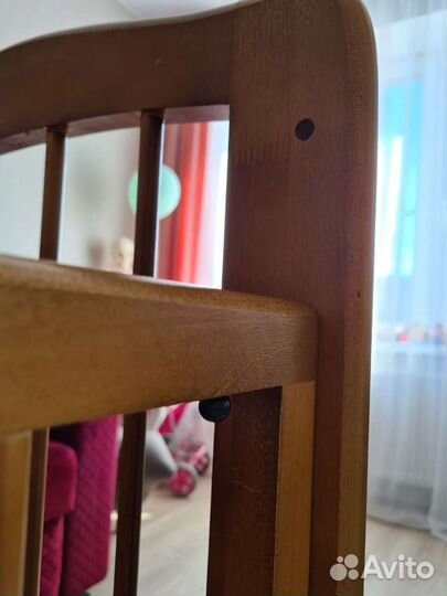 Кроватка-маятник детская из массива Можга