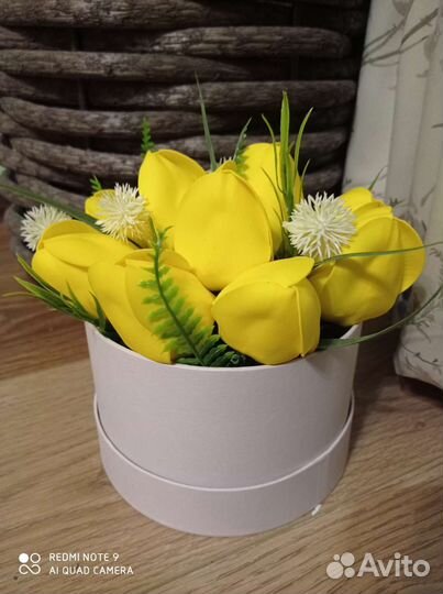 Букеты роз из мыла