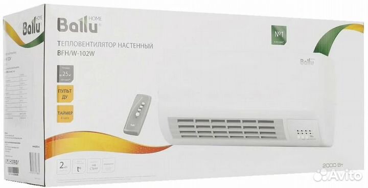 Тепловентилятор настенный керамический Ballu BFH/W