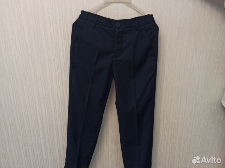 Брюки школьные 140 Button blue