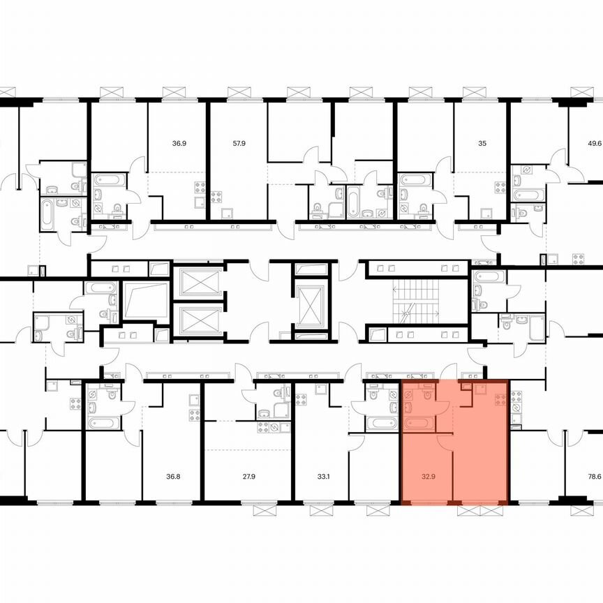 1-к. квартира, 32,9 м², 18/24 эт.