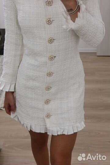 Платье твидовое xxs-xs на рост до 165