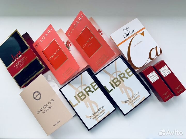 Пробники, миниатюры духов Cartier, YSL, Versace