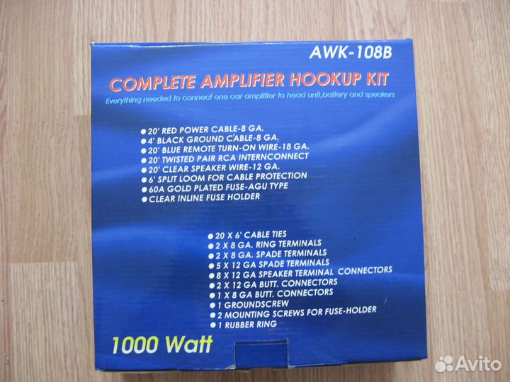 Комплект проводов для подключения усилителя