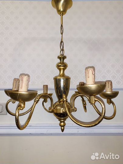 Люстра из латуни на 6 ламп Испания