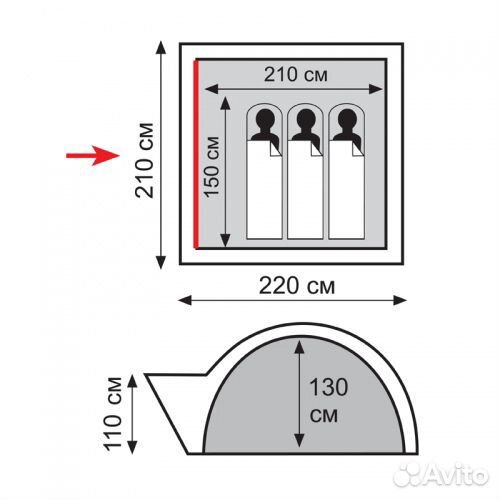 Палатка Lite Wonder 3 Tramp