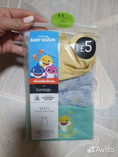 Майка детская Asda George 4-5 лет, новые