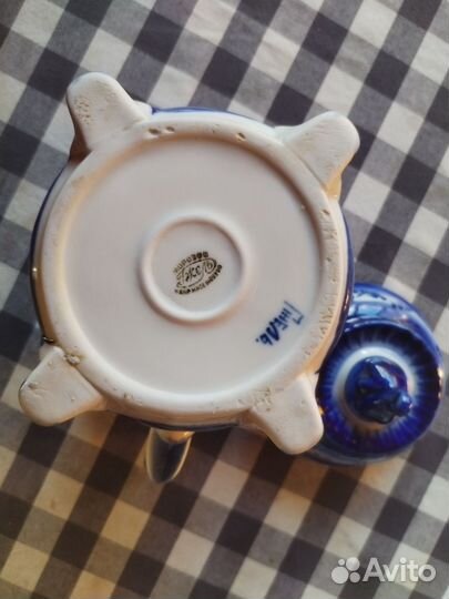 Чайник заварочный Гжель с фарфоровым ситечком