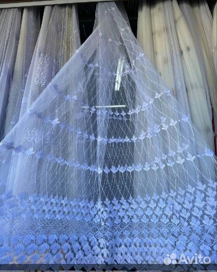 Тюль белый, новый