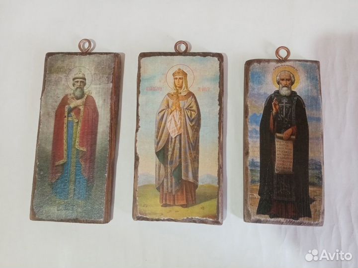 Иконы св кн Владимир,Ольги и Сергия Радонежского