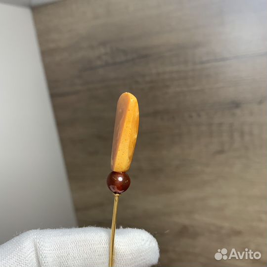 Винтажная Янтарная Заколка Для Волос Ретро