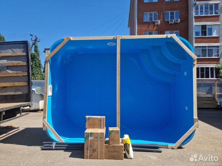 Бассейн из пластика 3х4х1,5