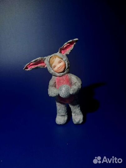 Ватная елочная игрушка