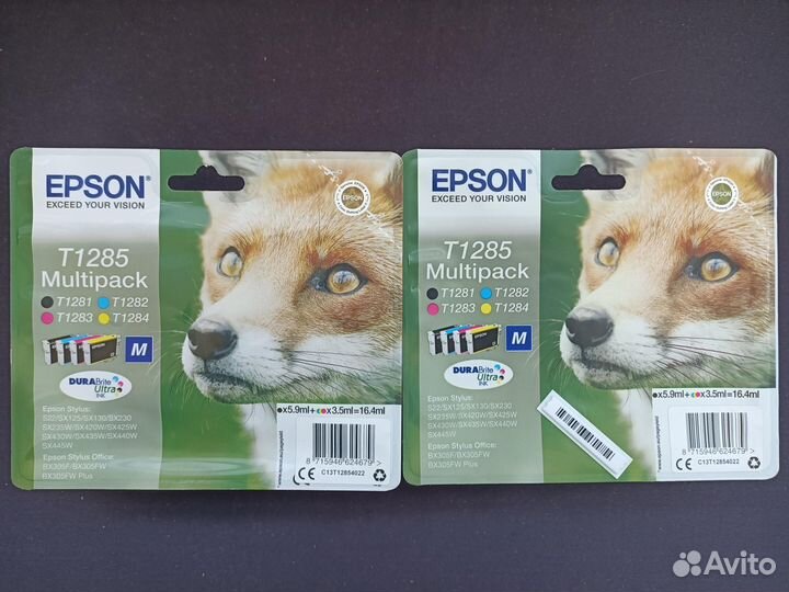Картриджи Epson T1285 Multipack 4 цвета, оригинал