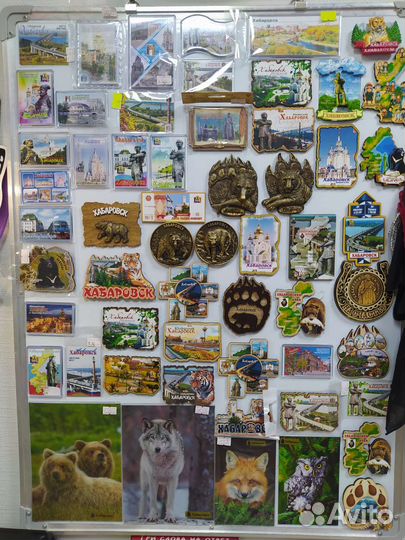 Магниты, тарелки, сув. с видами Хабаровска (новое)