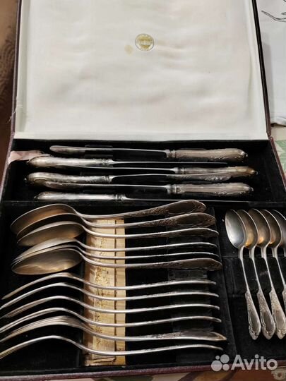 Набор столовых приборов мельхиор СССР