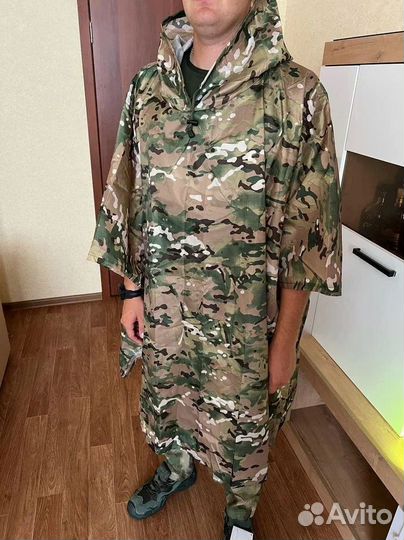 Дождевик пончо тактический (мультикам)