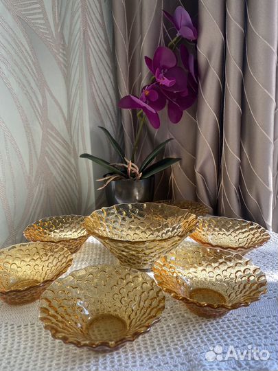 Набор для варенья из карамельного стекла