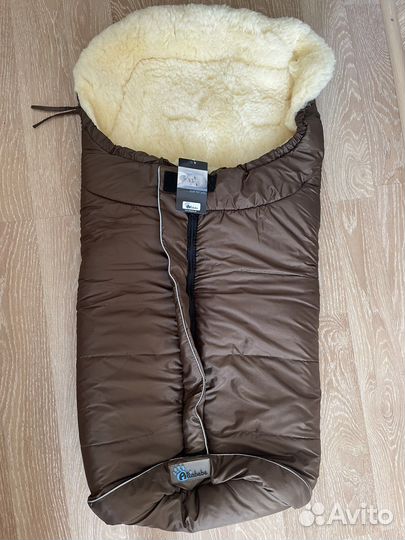 Зимний конверт новый Altabebe коричневый овчина