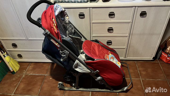 Детские санки коляска с колесами Nika Kids