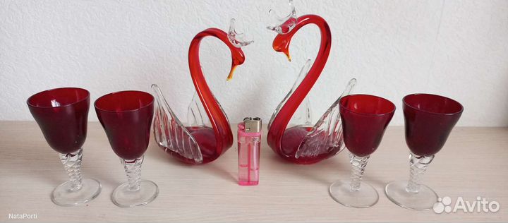 Рюмки цветное стекло СССР