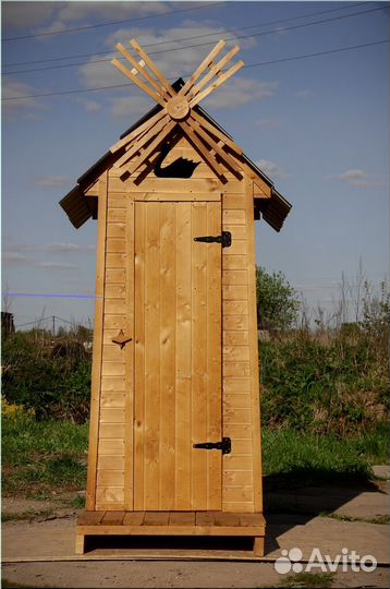 Дачный туалет деревянный PRO879