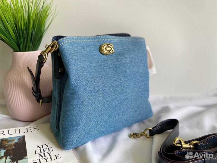 Сумка coach джинсовая