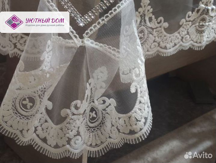 Силиконовая скатерть с кружевом (прозрачная)