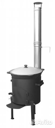 Печь под казан с дымоходом