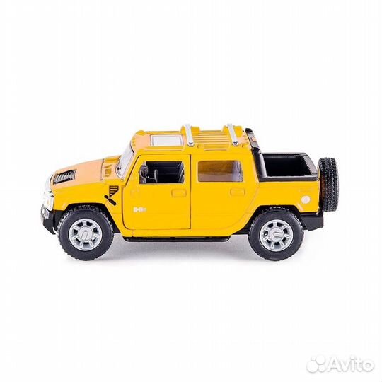 Машина Hummer H2 SUT 2005 желтая металл инерция Kinsmart KT5097W