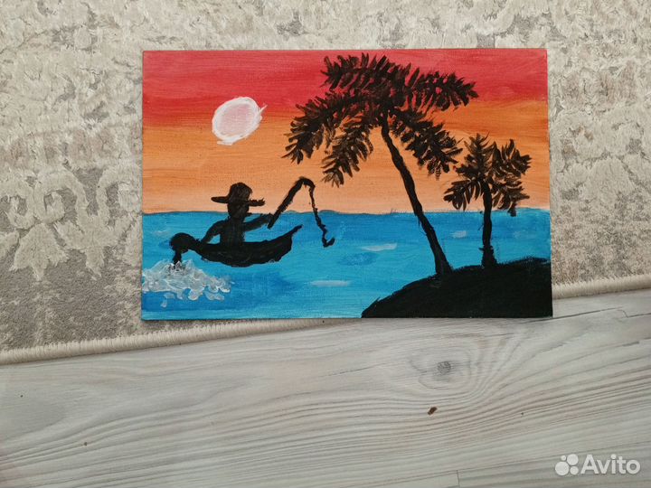 Картина акрилом на холсте