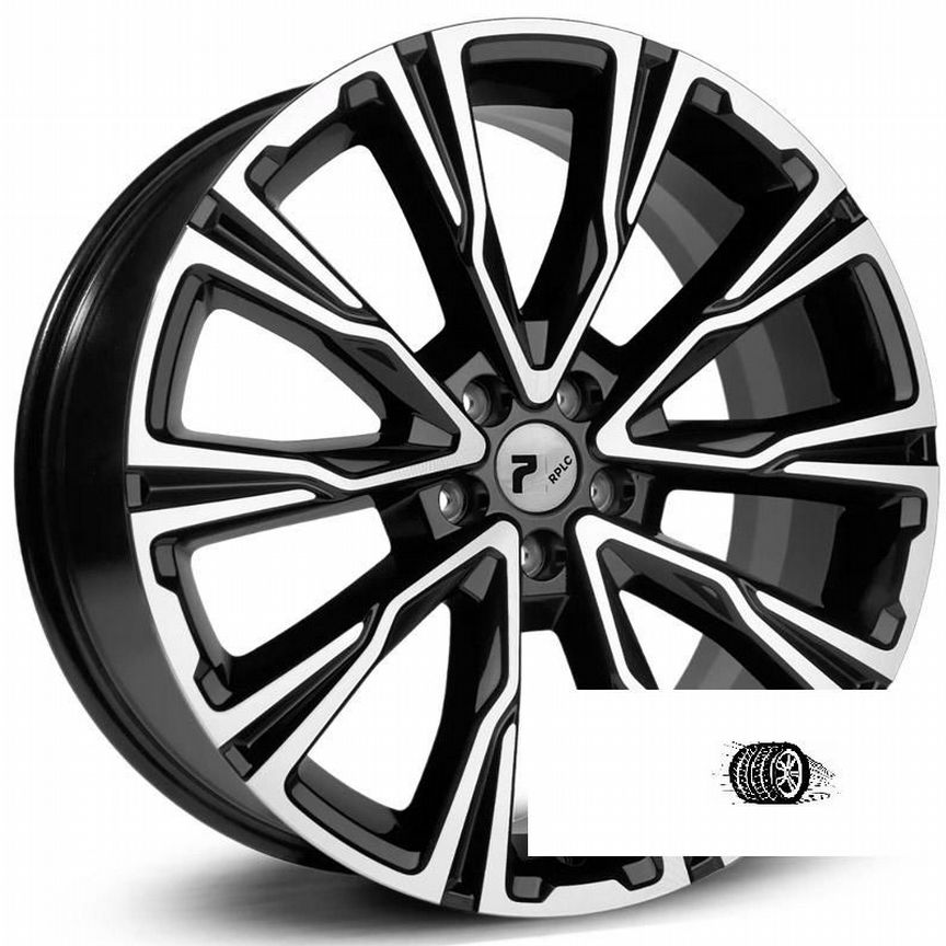 Литые диски rplc R20 / 8.5J PCD 5x108 ет 43 цо 60.1 JTR1 BFP Черный с полированной лицевой поверхнос