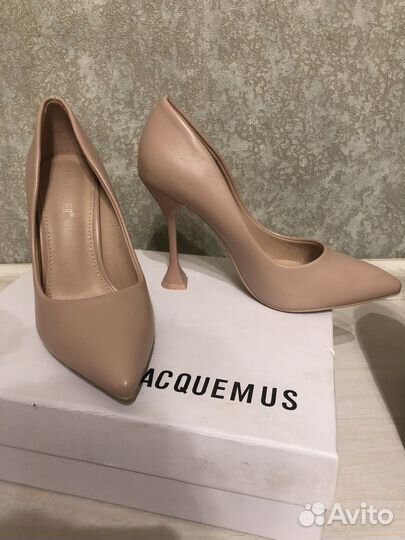 Туфли лодочки бежевые черные 37 р натуральная кожа