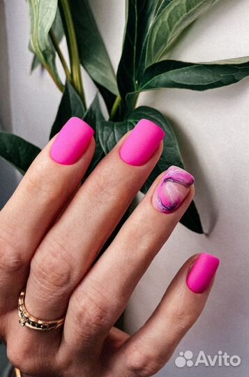 Комбинированный маникюр+покрытие гель-лаком