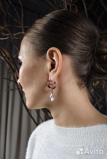 Серьги-конструкторы с кристаллами Swarovski