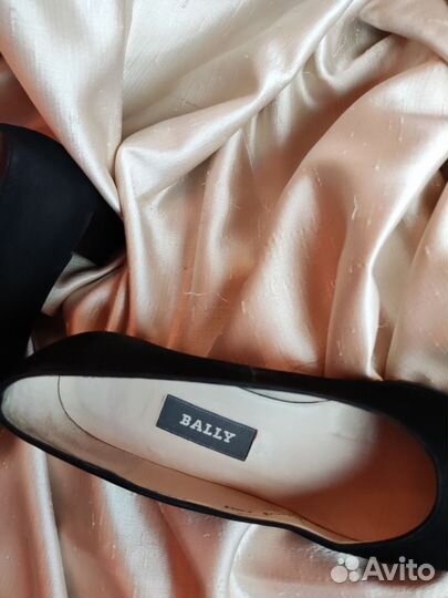 Туфли черная замша, Bally, р 34,5/35