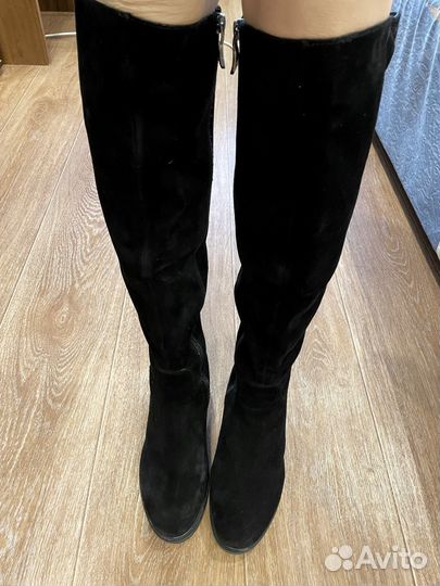 Сапоги женские зимние натуральная замша 39