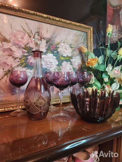 Штоф, Графин, Фужеры, Ваза