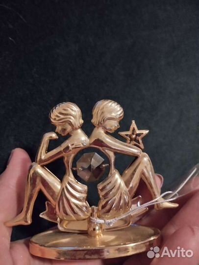 Фигурка близнецы позолота со swarovski