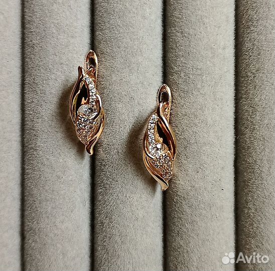 Золотые серьги 585 RG