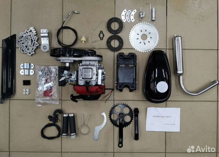 Веломотор 4-х тактный ременной редуктор