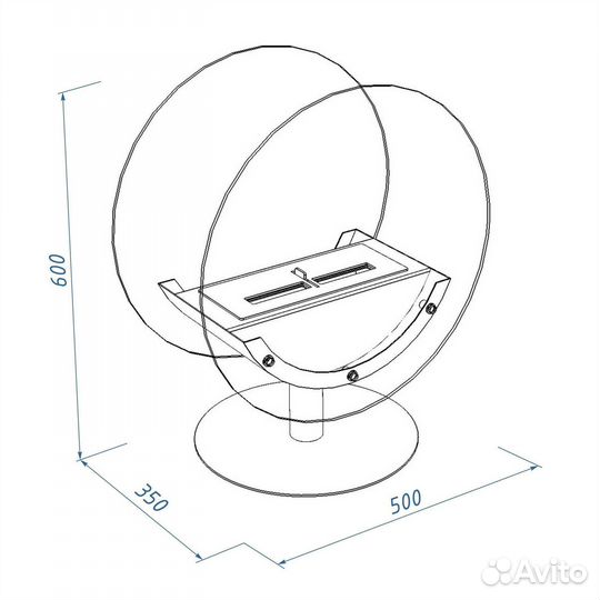 Биокамин Royal Thermo rtbfp-F500L Lens