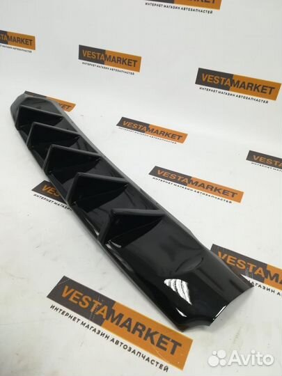 Диффузор заднего бампера Приора 2 Хетчбэк Черный