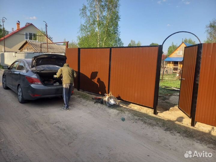Забор варот откатные