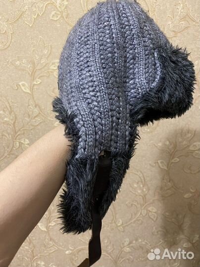 Шапка для мальчика зимняя с мехом